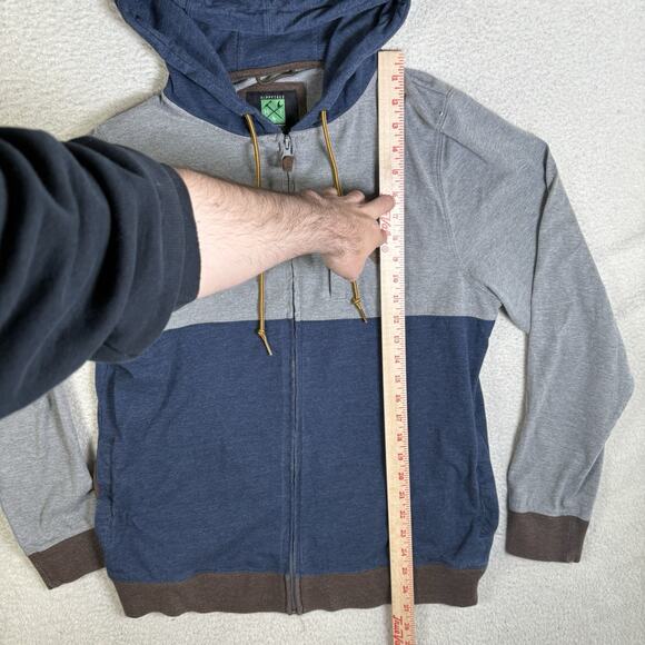 Hippy Tree Anorak Hoodie Mens Medium Gray Blue Surf Beach Pullover HippyTree - Picture 7 of 16